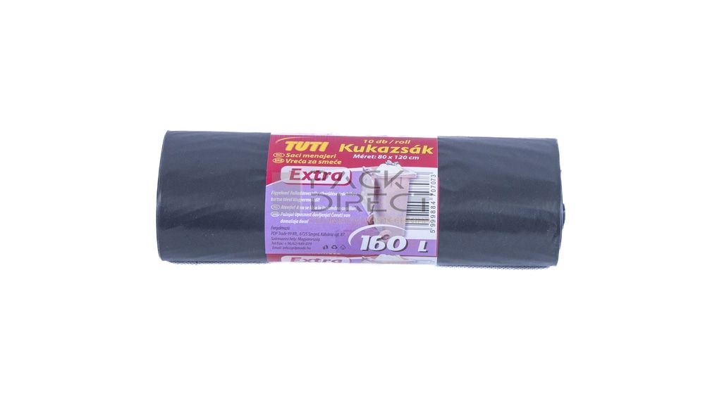 Szemeteszsák TUTI 160 L erős (10 db/roll)